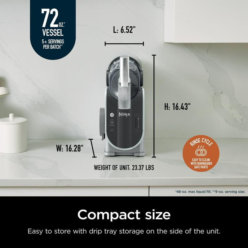 Ninja Slushi - Professional Frozen Drink Maker, 72Oz, 3-In-1, Summer Time, Rapidchill Technology, Temperature and Texture Controls, and Easy Cleaner
