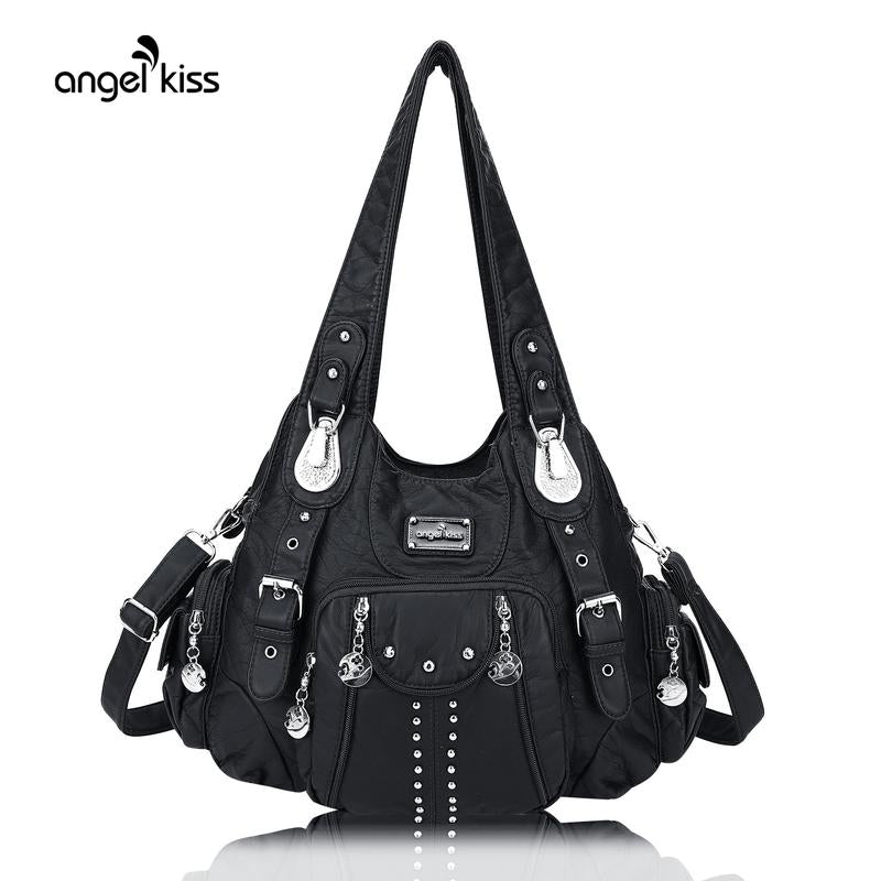 Angel Kiss Purses for Women Soft PU Leather Large Hobo Bags for Women Shoulder Bag Springtok