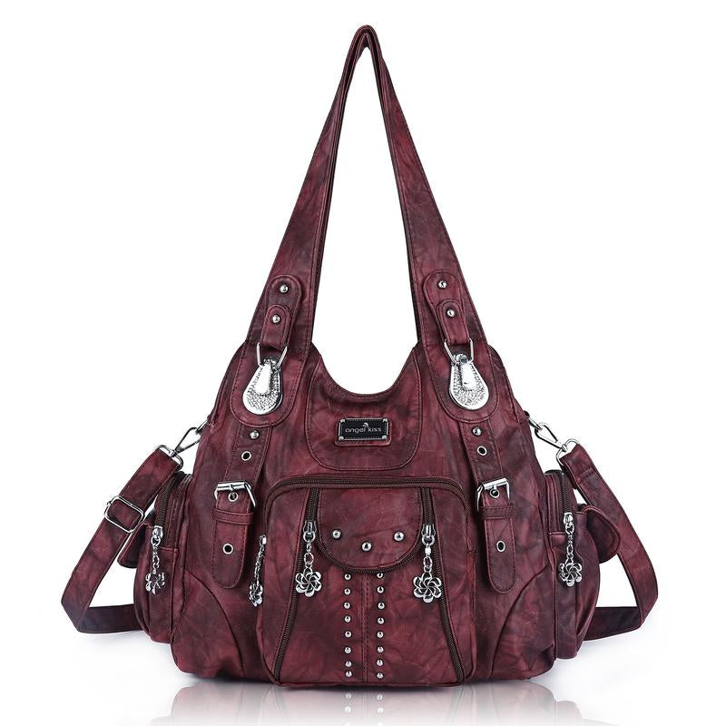 Angel Kiss Purses for Women Soft PU Leather Large Hobo Bags for Women Shoulder Bag Springtok
