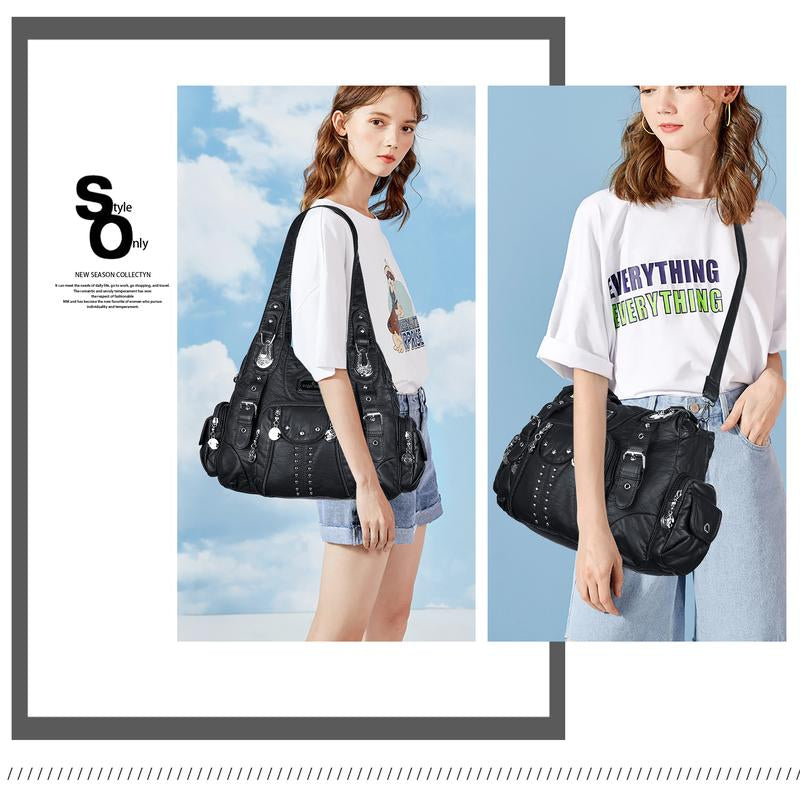 Angel Kiss Purses for Women Soft PU Leather Large Hobo Bags for Women Shoulder Bag Springtok