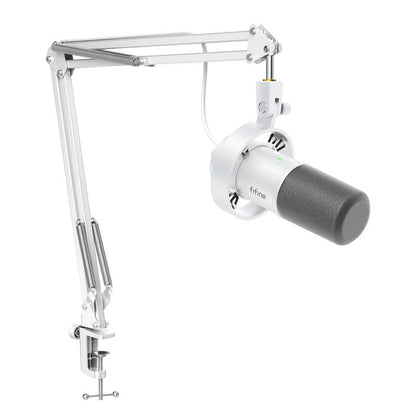Fifine K688CT Dynamic Microphone with Boom Arm, Studio Vocal XLR Microphone, Podcast USB Mic Kit for PC with Mute Button, Volume Knob, Headphone Jack, for Streaming Recording Gaming