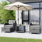 [2-Package Shipping] LHBCRAFT 5 Pieces Patio Set, Outdoor Patio Set, Patio Furniture Set, Conversation Set, 2 Person Patio Set, Ourdoor Wicker Sofa Set