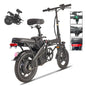 Green Folding Electric Bike-Powerful Motor, Fast Speed, 48V 350W 14-Inch Tires, Commuter-Friendly, Light Weight, Long-Lasting Battery Portable Electric Bike Folding,Electric Bike,14 Inch E-Bike,Lightweight Electric Bicycle,Compact E-Bike