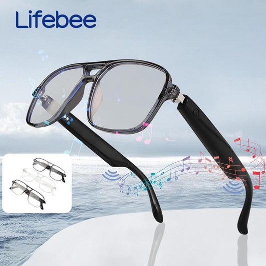 LIFEBEE Smart Audio Glasses, Rechargeable Smart Glasses, Audio Glasses for Men & Women, Control Photo Taking, Audio Calling, Voice Assistant Activated Glasses