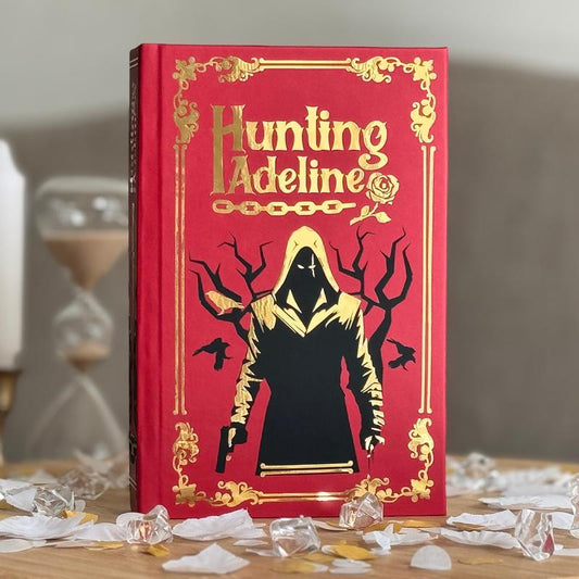 Handmade Apple Leather "Haunting Adeline" & "Hunting Adeline" Rebound Books
