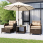 [2-Package Shipping] LHBCRAFT 5 Pieces Patio Set, Outdoor Patio Set, Patio Furniture Set, Conversation Set, 2 Person Patio Set, Ourdoor Wicker Sofa Set