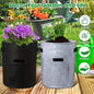 Potato Grow Bag, 4 Counts/Set Planting Bag with Harvest Window & Handle, Raised Garden Beds, Modern Planter Pots for Potatoes, Tomatoes & Vegetables, Garden Accessories