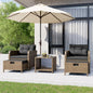 [2-Package Shipping] LHBCRAFT 5 Pieces Patio Set, Outdoor Patio Set, Patio Furniture Set, Conversation Set, 2 Person Patio Set, Ourdoor Wicker Sofa Set