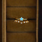 Minimalist Opal Star Adjustable Ring, , Star Trio Birthstone Ring