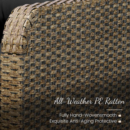 [2-Package Shipping] LHBCRAFT 5 Pieces Patio Set, Outdoor Patio Set, Patio Furniture Set, Conversation Set, 2 Person Patio Set, Ourdoor Wicker Sofa Set